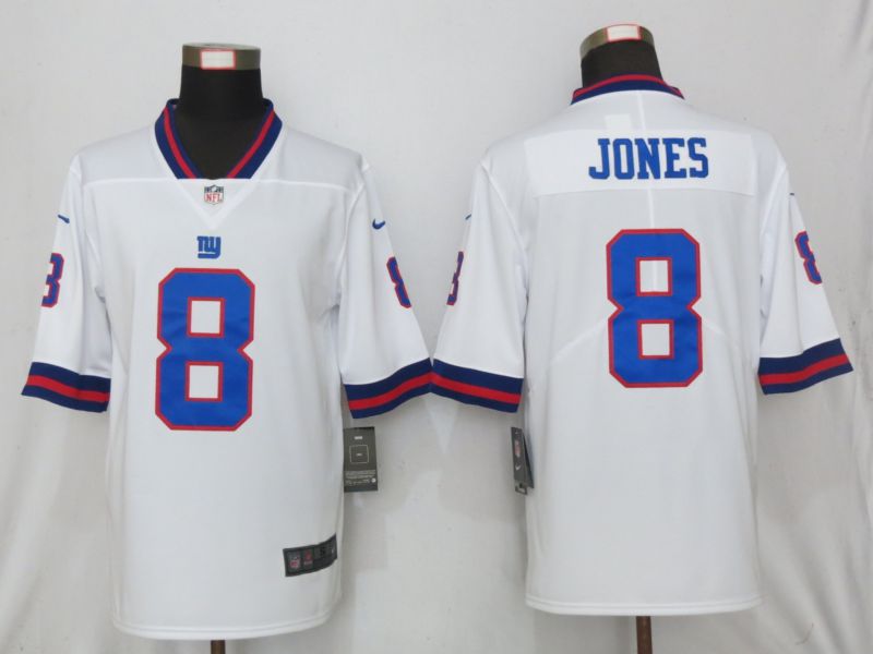 Men New York Giants 8 Jones Navy White Nike Color Rush Limited NFL Jerseys